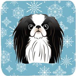 """" Caroline's Treasures BB1664FC Snowflake Japanese Chin Foam Coasters (Sæt på 4) 3.5 """" ""Multicolor"" ""
