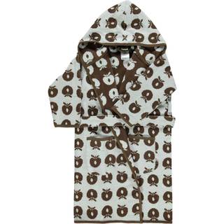 Småfolk Mønstret Badekåbe Med Æbler Bison 1-2 Y  Brun  1-2 år  unisex