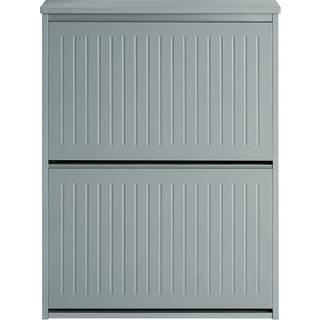 SoBuy Skoskab med skuffe og klaprum, lysegrå