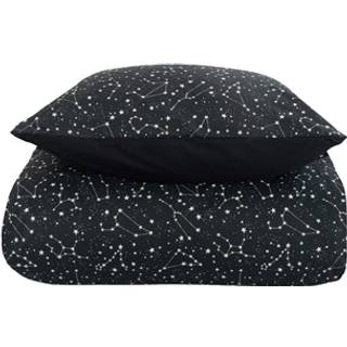 Sengetøj 150x210 cm - Zodiac Black - Stjernebillede - Dynebetræk i 100% Bomuld - Borg Living sengesæt