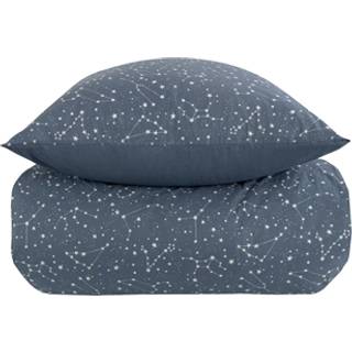 Sengetøj 150x210 cm - Zodiac blue - Stjernebillede - Dynebetræk i 100% Bomuld - Borg Living sengesæt
