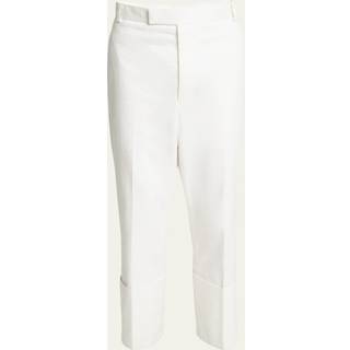 Thom Browne High-rise cotton twill chinos - white - XL