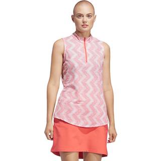 Women's Ultimate365 Ottoman Printed Sleeveless Polo Shirt - Preloved Scarlet