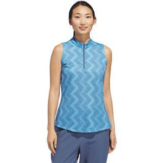 Women's Ultimate365 Ottoman Printed Sleeveless Polo Shirt - Semi Blue Burst - XL