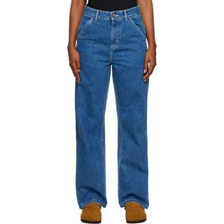 W Simple Pant Stone Washed Blue - 25 / BLUE