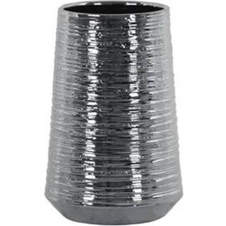 Urban Trends Collection 45721 Medium keramisk rundvase med kæmmet designkrop sølv