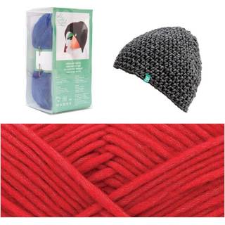 Häkelset Mütze Wild Wild Wool uni - Rot