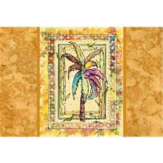 """" Caroline's Treasures 8614Plmt Palm Tree Fabric Placemat Multicolor """"