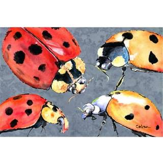 """" Caroline's Treasures 8876PLMT Lady Bug Multiple Fabric Placemat Multicolor """"