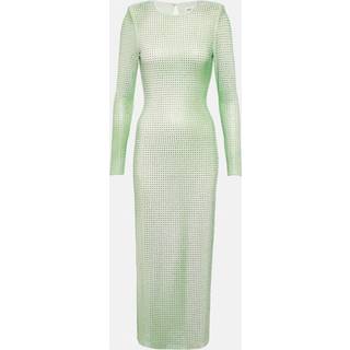 Self-Portrait Embellished mesh midi dress - multicoloured - XXXS