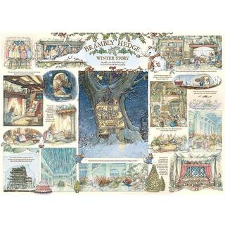 Cobble Hill 1000 Piece Puzzle - Brambly Hedge Winter Story - Exempel på affischen ingår