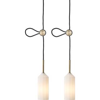 Pliverre pendel 2-pak opal glas/messing
