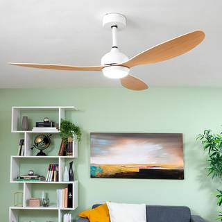 Loftsventilator med LED-lys og 3 ABS-vinger Wuled InnovaGoods Træ 36 W 52" Ø132 cm