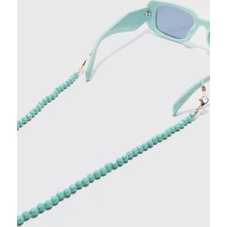 Mens Iced Bead Sunglasses Chain In Green