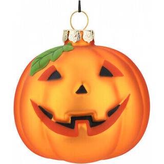 Halloween Kürbis Glas Weihnachtskugel Ø7,6cm