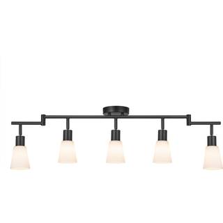 Cole loftlampe af glas og metal, 5 lyskilder