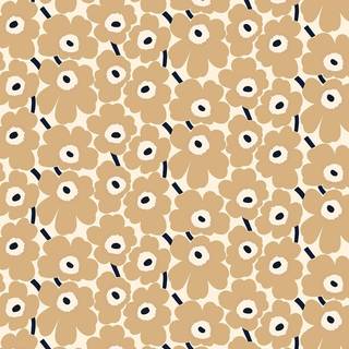Marimekko Pieni Unikko voksdug Naturhvid/Beige/Mørkeblå