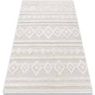 Tæppe MOROC 22322 økologiske, EKO SISAL romber, Linjer, boho - strukturel beige / fløde 78x150 cm