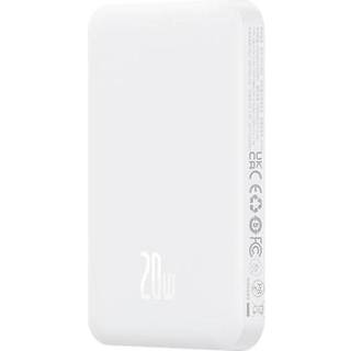 Baseus Magnetic Mini Powerbank 5000mAh 20W (White) Powerbank - Hvid - 5000 mAh
