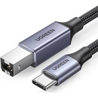 UGREEN USB-C til USB-B 2.0 printerkabel, 2 m - grå/sort