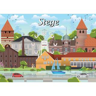 Danske byer: Stege, 1000 brikker