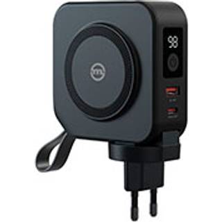 Mobile Origin Powerbank and Travel Charger - Lightning and USB-C cable Powerbank - Sort - 10000 mAh