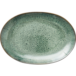 Ovalt fad 36x25 cm sort/mørkeblå