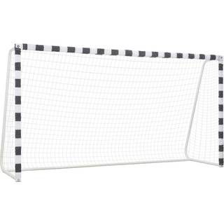 fodboldmål 300 x 200 x 90 cm metal sort og hvid