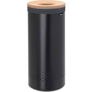 Vasketøjskurv 35 ltr. - Mat Sort med Kork låg - Brabantia