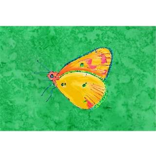 """" Caroline's Treasures 8861PLMT Butterfly Orange på Green Fabric Placemat Multicolor """"