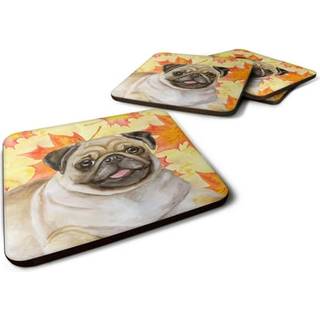 """" Caroline's Treasures Fawn Pug Fall Decorative Coasters multicolor """"