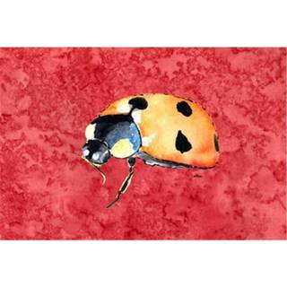"""" Caroline's Treasures 8869Plmt Lady Bug på Red Fabric Placemat Multicolor """"