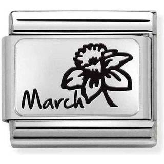 Nomination Classic - Composable Classic - Monatsblume März - 330112/15 - silber