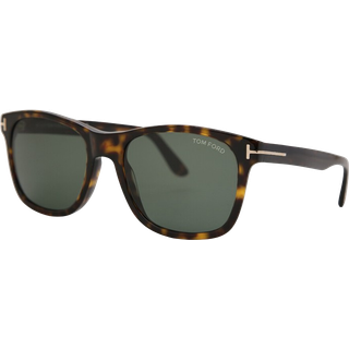 TOM FORD Mand FT0595 ERIC-02 52N Solbriller Acetat Dark Havana Grøn Geometrisk Normal