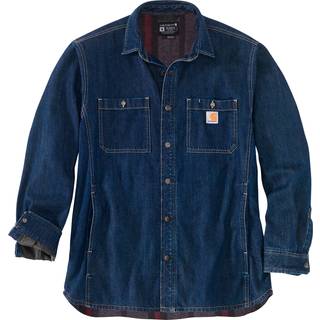 Carhartt Denim Shirt Fleece Lined Men's Glacier XXL