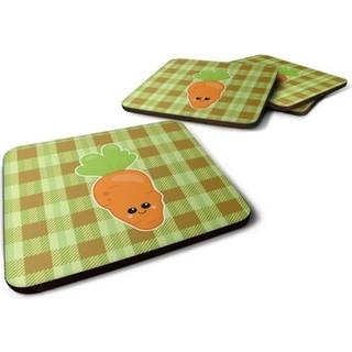 """" Caroline's Treasures Carol the Carrot Foam Coaster Set på 4 3,5 multicolor """"
