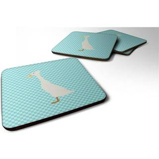 """" Caroline's Treasures Bali Duck Blue Check Dekorative Coasters 3.5 """" """" Multicolor """"