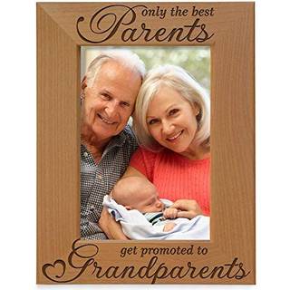 Kate Posh - Kun de bedste for?ldre bliver forfremmet til bedstefor?ldre billedramme - indgraveret naturlig tr?ramme - Bedstemor gaver bedstefar g