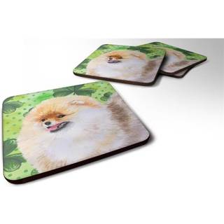 """" Caroline's Treasures Pomeranian St Patrick's Decorative Coasters multicolor """"