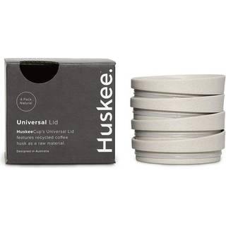 HuskeeCup Låg Natur (4 Stk) - Produceret af kaffebær