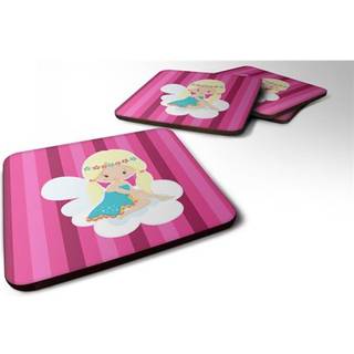 """" Caroline's Treasures Blonde Fairy Foam Coaster Set på 4 3,5 multicolor """"