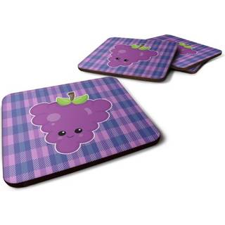"""" Caroline's Treasures Grape Face Foam Coaster Set på 4 3,5 multicolor """"