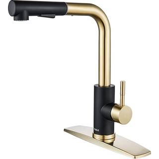 Forious k?kkenvask vandhane med spr?jte k?kken vandhane med udtr?k spr?jte guld sort enkelt h?ndtag k?kken vandhaner med d?kplade kommerciel mode