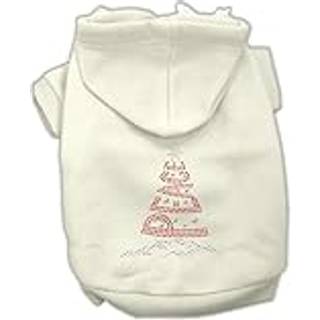 Mirage Pet Products 8-tommer Peace Tree Rhinestone Hoodies X-Small Cream