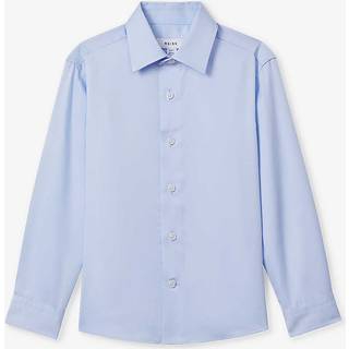 Reiss Reiss Soft Blue Remote 3-9 yrs Slim Fit Cotton Shirt - 110-116cm (5-6 Years)
