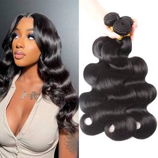 Aspumod 12a Human Hair Bundles Body Wave 3 Bundles Human Hair 16 18 20 tommer uforarbejdet brasiliansk Virgin Hair Bundles omhandler hurtig vævni