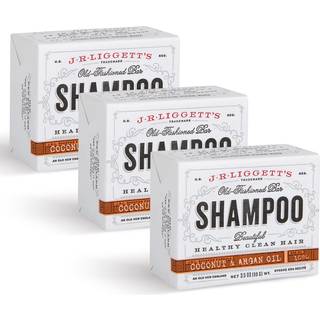 Jrliggetts helt naturlige shampoo bar Virgin Coconut and Argan Oil-Stærk og sundt hår-næringsfollikler med antioxidanter og vitaminer-detergent o