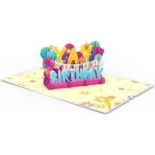 LovePop f?dselsdagsfest Pop up-kort 5x7-3d f?dselsdag lyk?nskningskort f?dselsdag pop up-kort til b?rn 3D fejringskort f?dselsdagsfest kort