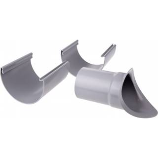 Plastmo justerbart tudstykke, PVC, grå - nr. 11/Ø90 mm