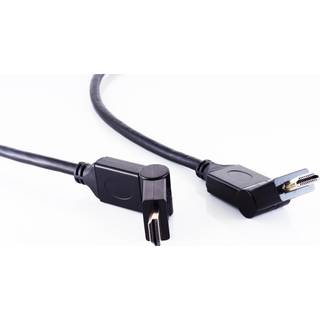 High Speed vinklet HDMI kabel - 1 m